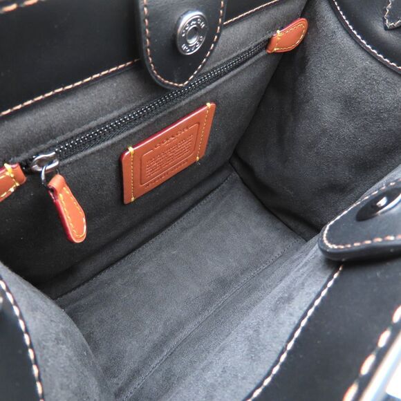 COACH C6958 2-Way Handbag in Black Leather, Women's, 352708 - Picture 7 of 9